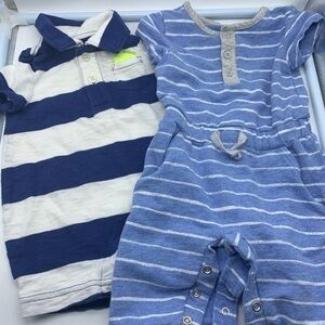 BABY Gap and Focus kids boys 0-3 mos romper bundle